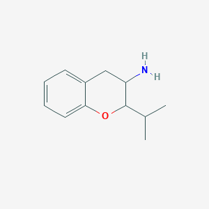 molecular formula C12H17NO B13203991 2-(Propan-2-yl)-3,4-dihydro-2H-1-benzopyran-3-amine 