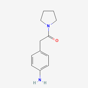 molecular formula C12H16N2O B1320407 4-(2-Oxo-2-pyrrolidin-1-ylethyl)aniline CAS No. 926265-87-4