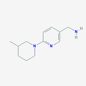 molecular formula C12H19N3 B1320408 [6-(3-Methyl-1-piperidinyl)-3-pyridinyl]-methanamine CAS No. 926196-84-1