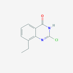 molecular formula C10H9ClN2O B13204101 2-Chloro-8-ethylquinazolin-4-ol 