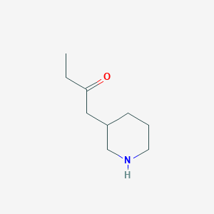 molecular formula C9H17NO B13204113 1-(Piperidin-3-yl)butan-2-one 