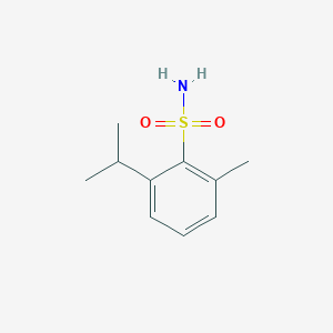 molecular formula C10H15NO2S B13204119 2-Methyl-6-(propan-2-YL)benzene-1-sulfonamide 
