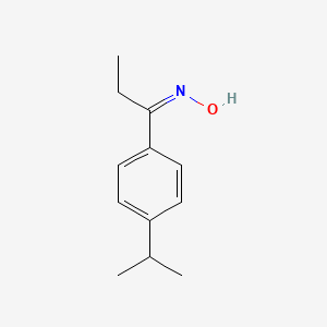 molecular formula C12H17NO B13204126 N-{1-[4-(propan-2-yl)phenyl]propylidene}hydroxylamine 