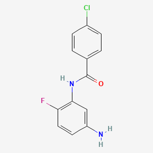 molecular formula C13H10ClFN2O B1320413 N-(5-Amino-2-fluorophenyl)-4-chlorobenzamide CAS No. 926200-19-3