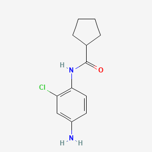 molecular formula C12H15ClN2O B1320414 N-(4-Amino-2-chlorophenyl)cyclopentanecarboxamide CAS No. 926267-68-7