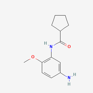 molecular formula C13H18N2O2 B1320417 N-(5-Amino-2-methoxyphenyl)cyclopentanecarboxamide CAS No. 926269-06-9