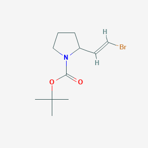 molecular formula C11H18BrNO2 B13204199 Tert-butyl 2-(2-bromoethenyl)pyrrolidine-1-carboxylate 
