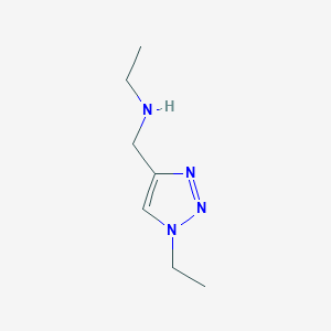 molecular formula C7H14N4 B13204202 ethyl[(1-ethyl-1H-1,2,3-triazol-4-yl)methyl]amine 