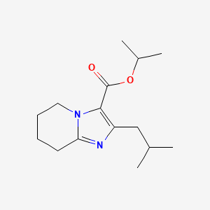molecular formula C15H24N2O2 B13204277 Propan-2-yl 2-(2-methylpropyl)-5H,6H,7H,8H-imidazo[1,2-a]pyridine-3-carboxylate 