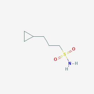 molecular formula C6H13NO2S B13204290 3-Cyclopropylpropane-1-sulfonamide 