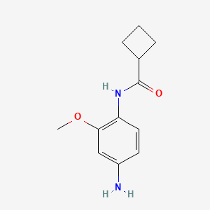 molecular formula C12H16N2O2 B1320433 N-(4-amino-2-methoxyphenyl)cyclobutanecarboxamide CAS No. 312303-77-8