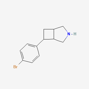 molecular formula C12H14BrN B13204350 6-(4-Bromophenyl)-3-azabicyclo[3.2.0]heptane 