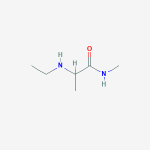 molecular formula C6H14N2O B13204363 2-(ethylamino)-N-methylpropanamide 