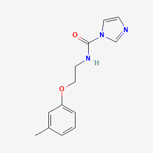 molecular formula C13H15N3O2 B13204392 N-[2-(3-methylphenoxy)ethyl]-1H-imidazole-1-carboxamide 