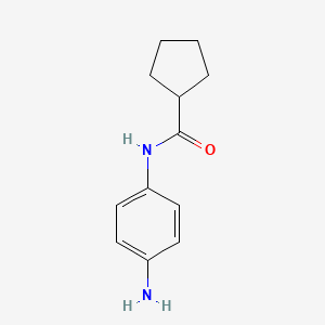 molecular formula C12H16N2O B1320440 N-(4-氨基苯基)环戊烷甲酰胺 CAS No. 926232-91-9
