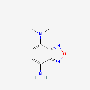 molecular formula C9H12N4O B13204415 4-N-ethyl-4-N-methyl-2,1,3-benzoxadiazole-4,7-diamine 