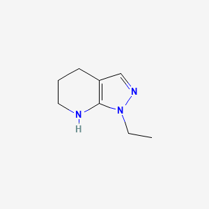 molecular formula C8H13N3 B13204422 1-Ethyl-1H,4H,5H,6H,7H-pyrazolo[3,4-b]pyridine 