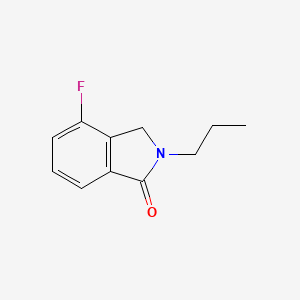 molecular formula C11H12FNO B13204433 4-Fluoro-2-propyl-2,3-dihydro-1H-isoindol-1-one 