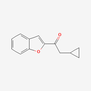 molecular formula C13H12O2 B13204447 1-(1-Benzofuran-2-YL)-2-cyclopropylethan-1-one 