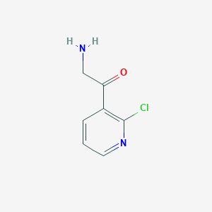 molecular formula C7H7ClN2O B13204463 2-Amino-1-(2-chloropyridin-3-yl)ethan-1-one 