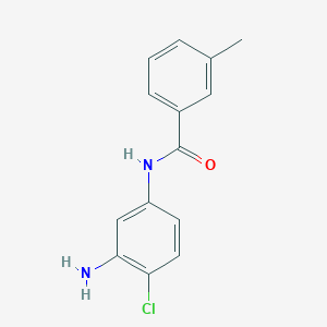 molecular formula C14H13ClN2O B1320447 N-(3-Amino-4-chlorophenyl)-3-methylbenzamide CAS No. 926222-77-7