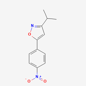 molecular formula C12H12N2O3 B13204495 5-(4-Nitrophenyl)-3-(propan-2-yl)-1,2-oxazole 