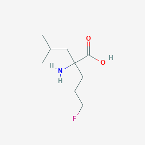 molecular formula C9H18FNO2 B13204531 2-Amino-2-(3-fluoropropyl)-4-methylpentanoic acid 