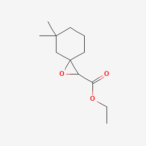 molecular formula C12H20O3 B13204549 Ethyl 5,5-dimethyl-1-oxaspiro[2.5]octane-2-carboxylate 