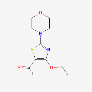 molecular formula C10H14N2O3S B1320458 4-乙氧基-2-吗啉-4-基噻唑-5-甲醛 CAS No. 919016-55-0