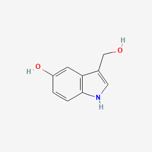 molecular formula C9H9NO2 B13204587 5-Hydroxy-3-hydroxymethylindole 