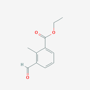 molecular formula C11H12O3 B13204594 Ethyl 3-formyl-2-methylbenzoate 
