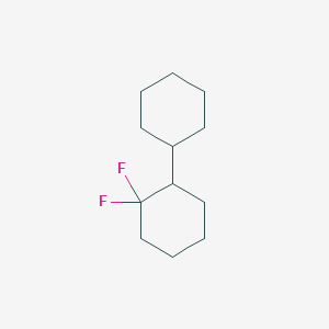 molecular formula C12H20F2 B13204597 2-Cyclohexyl-1,1-difluorocyclohexane 
