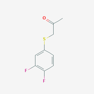 molecular formula C9H8F2OS B13204622 1-[(3,4-Difluorophenyl)sulfanyl]propan-2-one CAS No. 1152913-89-7