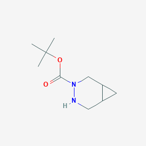 molecular formula C10H18N2O2 B13204637 tert-Butyl 3,4-diazabicyclo[4.1.0]heptane-3-carboxylate 