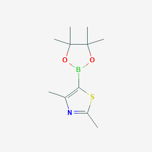 molecular formula C11H18BNO2S B1320466 2,4-Dimethyl-5-(4,4,5,5-tetramethyl-1,3,2-dioxaborolan-2-YL)-1,3-thiazole CAS No. 859833-13-9