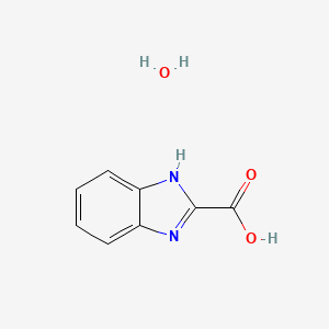 molecular formula C8H8N2O3 B1320468 1H-苯并咪唑-2-甲酸水合物 CAS No. 849776-47-2