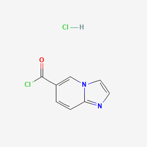 molecular formula C8H6Cl2N2O B1320472 Imidazo[1,2-a]pyridine-6-carbonyl chloride hydrochloride CAS No. 859833-15-1