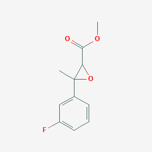 molecular formula C11H11FO3 B13204721 Methyl 3-(3-fluorophenyl)-3-methyloxirane-2-carboxylate 