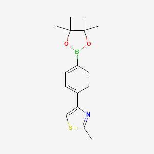 molecular formula C16H20BNO2S B1320475 2-Methyl-4-[4-(4,4,5,5-tetramethyl-1,3,2-dioxaborolan-2-yl)phenyl]-1,3-thiazole CAS No. 857283-68-2