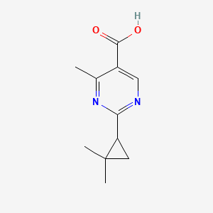 molecular formula C11H14N2O2 B13204750 2-(2,2-Dimethylcyclopropyl)-4-methylpyrimidine-5-carboxylic acid 