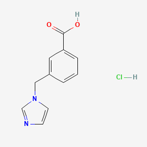 molecular formula C11H11ClN2O2 B1320477 3-Imidazol-1-ylmethyl-benzoic acid hydrochloride CAS No. 218131-32-9