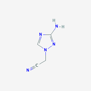 molecular formula C4H5N5 B13204786 2-(3-Amino-1H-1,2,4-triazol-1-YL)acetonitrile 