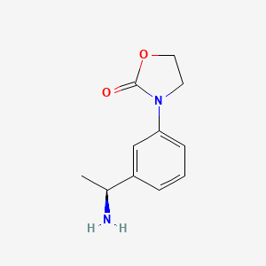 molecular formula C11H14N2O2 B13204788 3-{3-[(1S)-1-aminoethyl]phenyl}-1,3-oxazolidin-2-one 