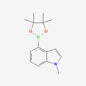 molecular formula C15H20BNO2 B1320481 1-甲基-4-(4,4,5,5-四甲基-1,3,2-二氧杂硼环丁烷-2-基)-1H-吲哚 CAS No. 898289-06-0