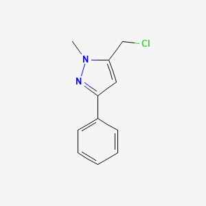 molecular formula C11H11ClN2 B1320483 5-(氯甲基)-1-甲基-3-苯基-1H-吡唑 CAS No. 869901-14-4