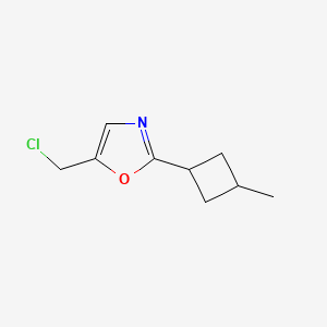 molecular formula C9H12ClNO B13204866 5-(Chloromethyl)-2-(3-methylcyclobutyl)-1,3-oxazole 