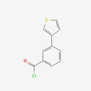 molecular formula C11H7ClOS B1320487 3-Thien-3-ylbenzoyl chloride CAS No. 886851-34-9