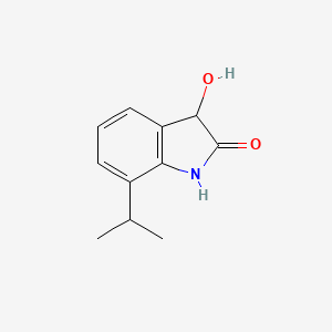 molecular formula C11H13NO2 B13204877 3-Hydroxy-7-(propan-2-YL)-2,3-dihydro-1H-indol-2-one 