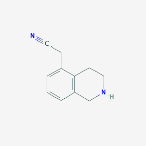 molecular formula C11H12N2 B13204878 2-(1,2,3,4-Tetrahydroisoquinolin-5-yl)acetonitrile 