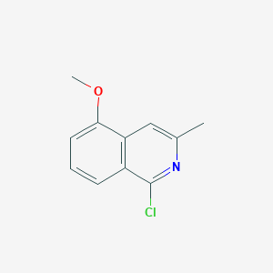 molecular formula C11H10ClNO B13204889 1-Chloro-5-methoxy-3-methylisoquinoline 